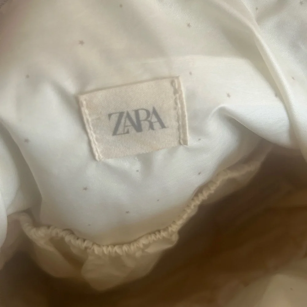 Zara Kids Black Quilted Puffer Jacket with Gold Accents